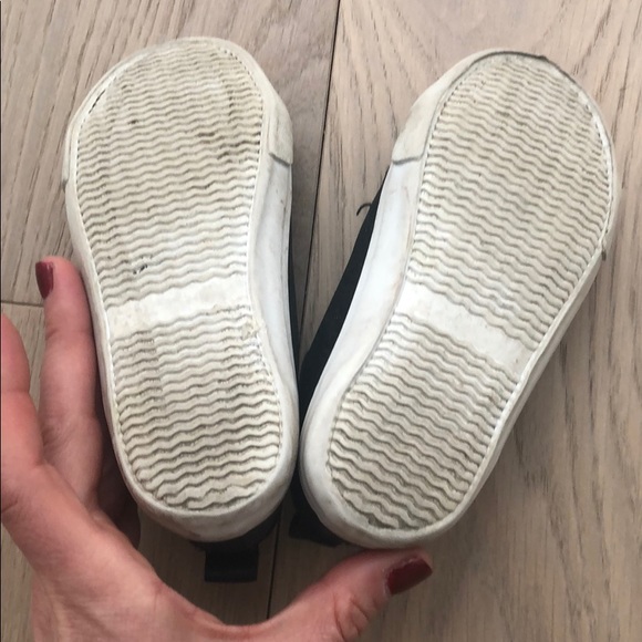 H&M Black glitter sneakers elastic lace US 9 - Picture 5 of 6